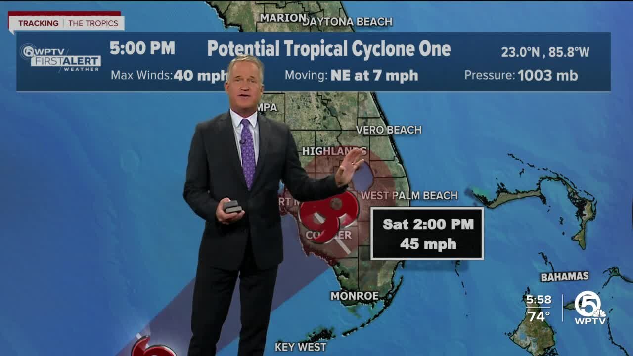 Potential Tropical Cyclone One, 6 p.m., June 3, 2022