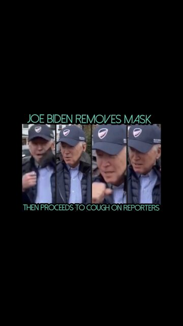 Joe Biden Removes Mask Then Proceeds To Cough On Reporters