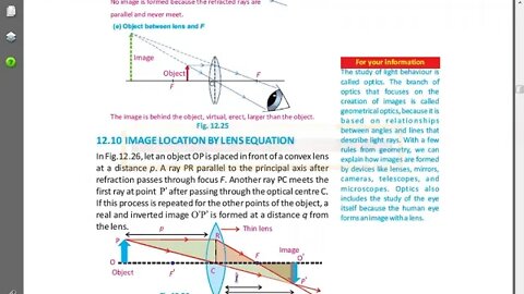 10th PHYSICS CH#12 Q 16lens equation