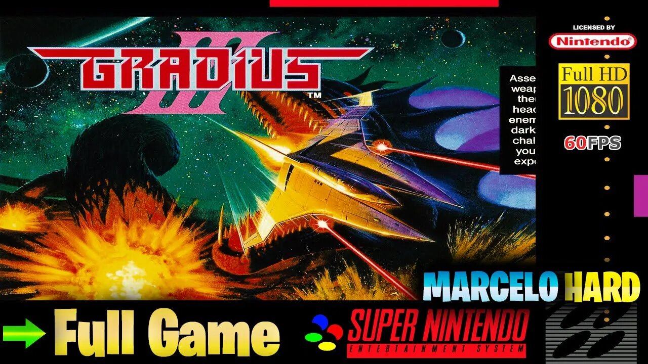 Gradius III - Super Nintendo (Full Game Walkthrough)