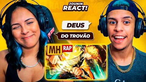 Rap do Zenitsu (Demon Sleayer) - DEUS DO TROVÃO | MHRAP | [REACT RAP NERD] 🔥