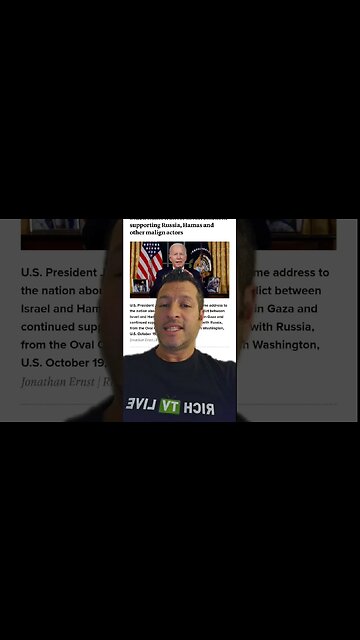 American President Joe Biden Primetime Address on Israel and Ukraine $100 Billion foreign-aid