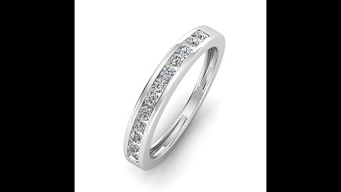 Certified 12ctw - 1ctw Channel Set Diamond Band Available in 10K White Gold