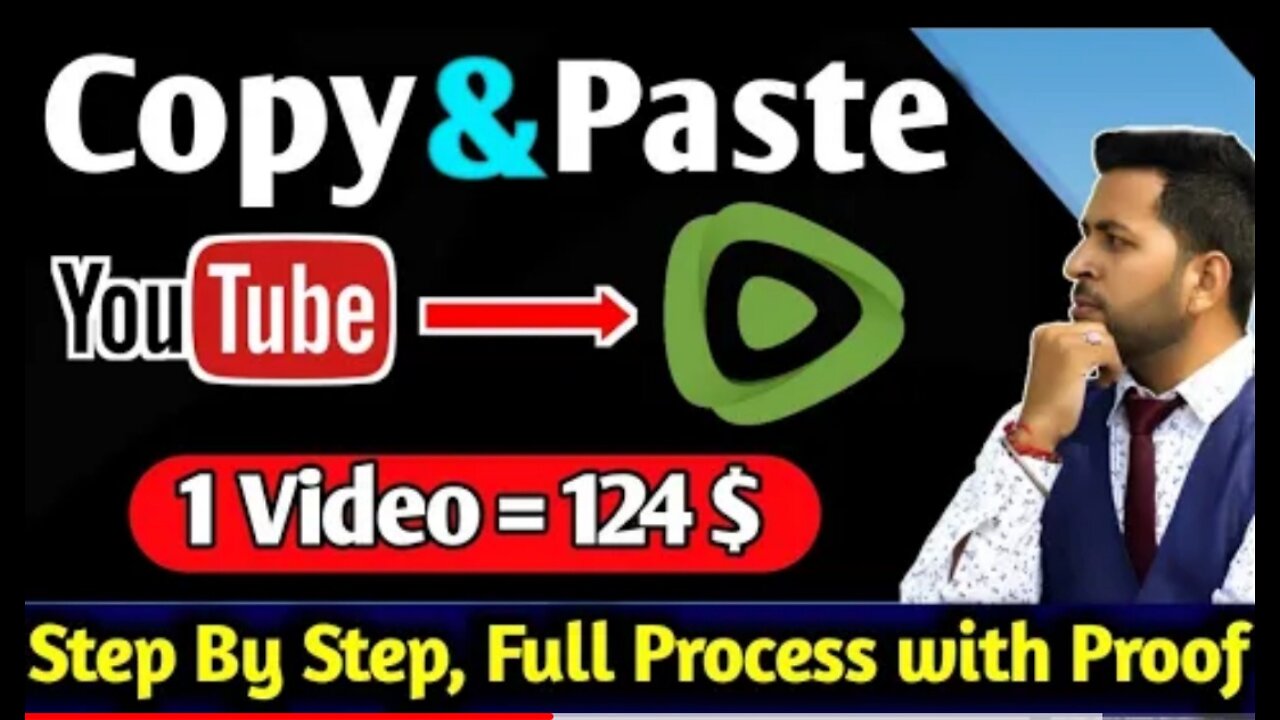 Copy & Paste Video to Earn 124 $ Per Video | A to Z Process | without Youtube | Part time work