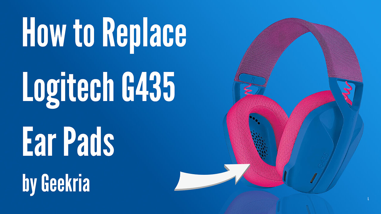 How to Replace Logitech G435 Headphones Ear Pads / Cushions | Geekria