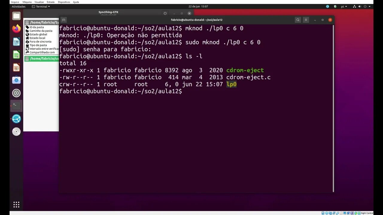 Criando Entradas de Dispositivos no Linux com mknod