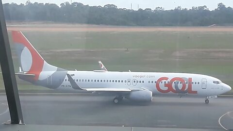 Táxi e Decolagem do Boeing 737-800 PR-GTN de Manaus para Brasília