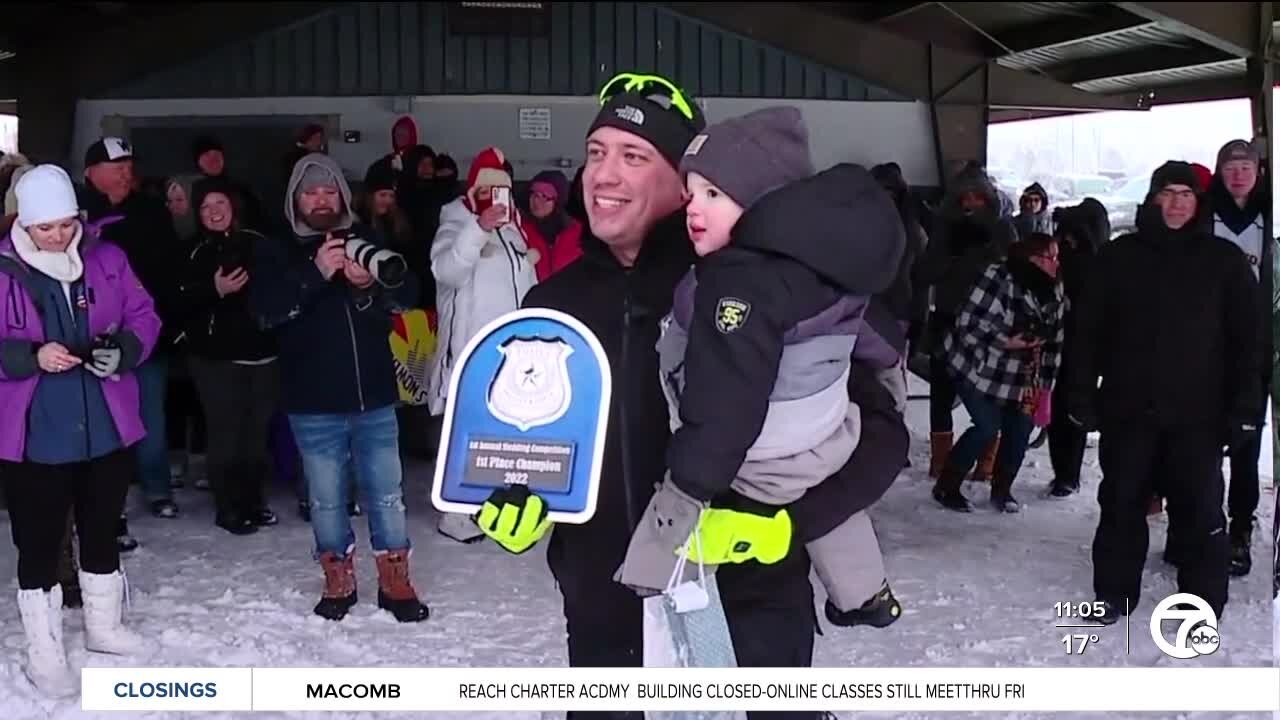 Police organize sledding competition