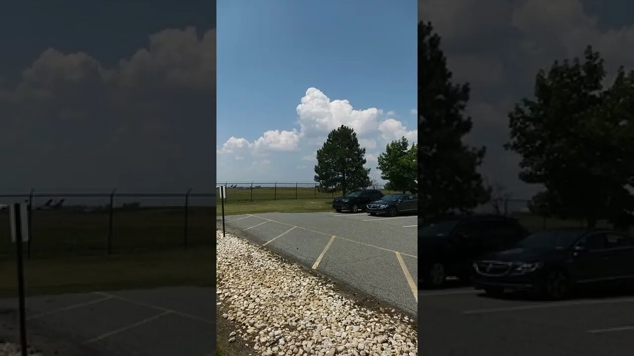 Clouds behind the trees