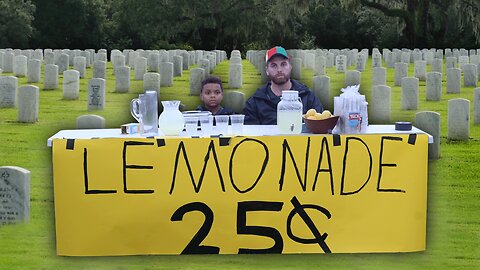 Lemonade Stand in the Cemetery With My Nephew!