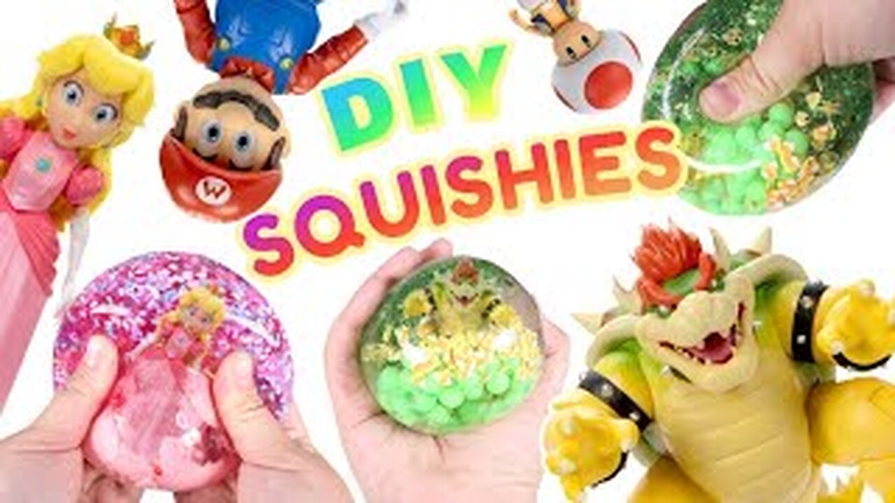 Bowser and Peach Super Mario Bros DIY SLIME Squishies