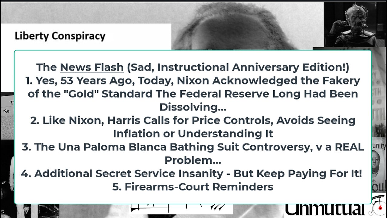 Liberty Conspiracy LIVE 8-15-24! Sad $ Anniversary, Harris' Price Controls, IDF Maniacs!