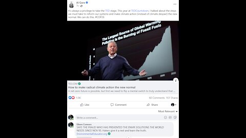 PROOF Al Gore PREVENTS ENVIR SOLUTIONS HE PRETENDS 2 SEEK