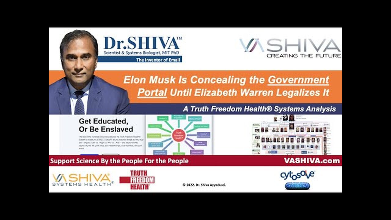 Dr. SHIVA LIVE: Elon Musk Is Concealing the Government Portal Until Elizabeth Warren Legalizes It