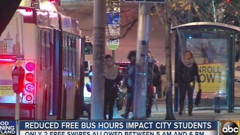 Reduced free bus hours impact city students