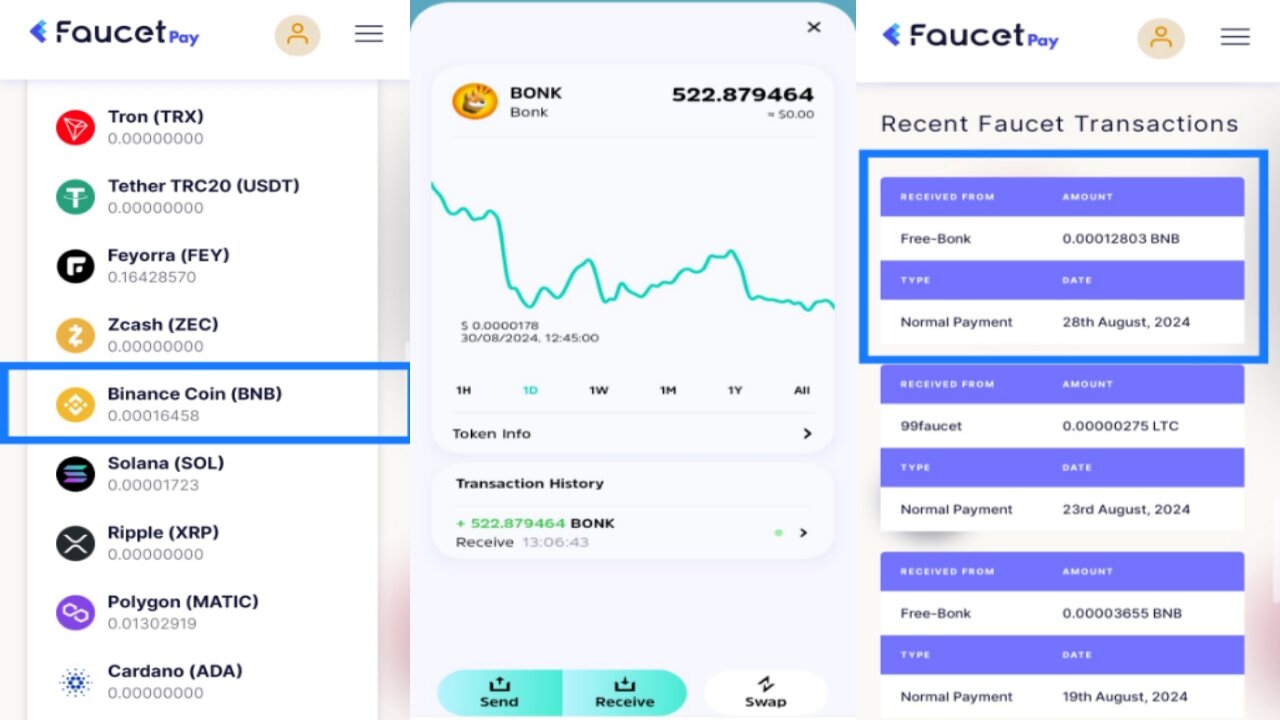 FreeBonk | How To Withdraw Binance Coin ( BNB ) To FaucetPay | From A Free Bonk Site