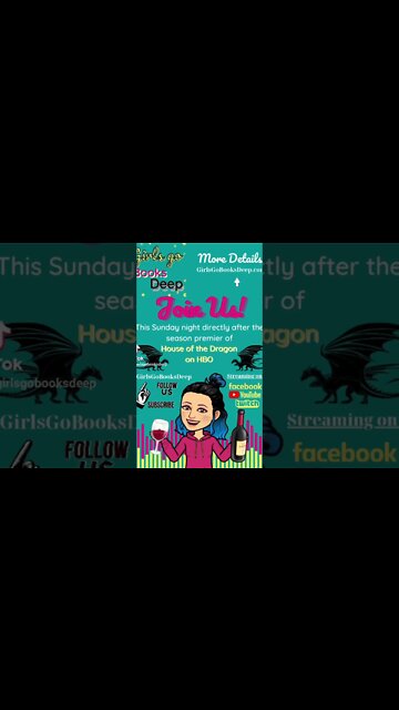 Join us after House of the Dragon each Sunday 2 chat live!Streaming on Facebook, YouTube & Twitch!