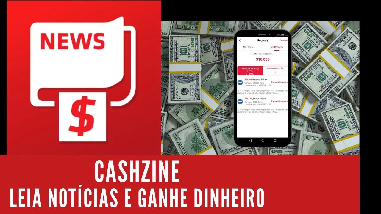 CASHZINE PAGA MESMO! GANHE DINHEIRO LENDO NOTÍCIAS (APP)