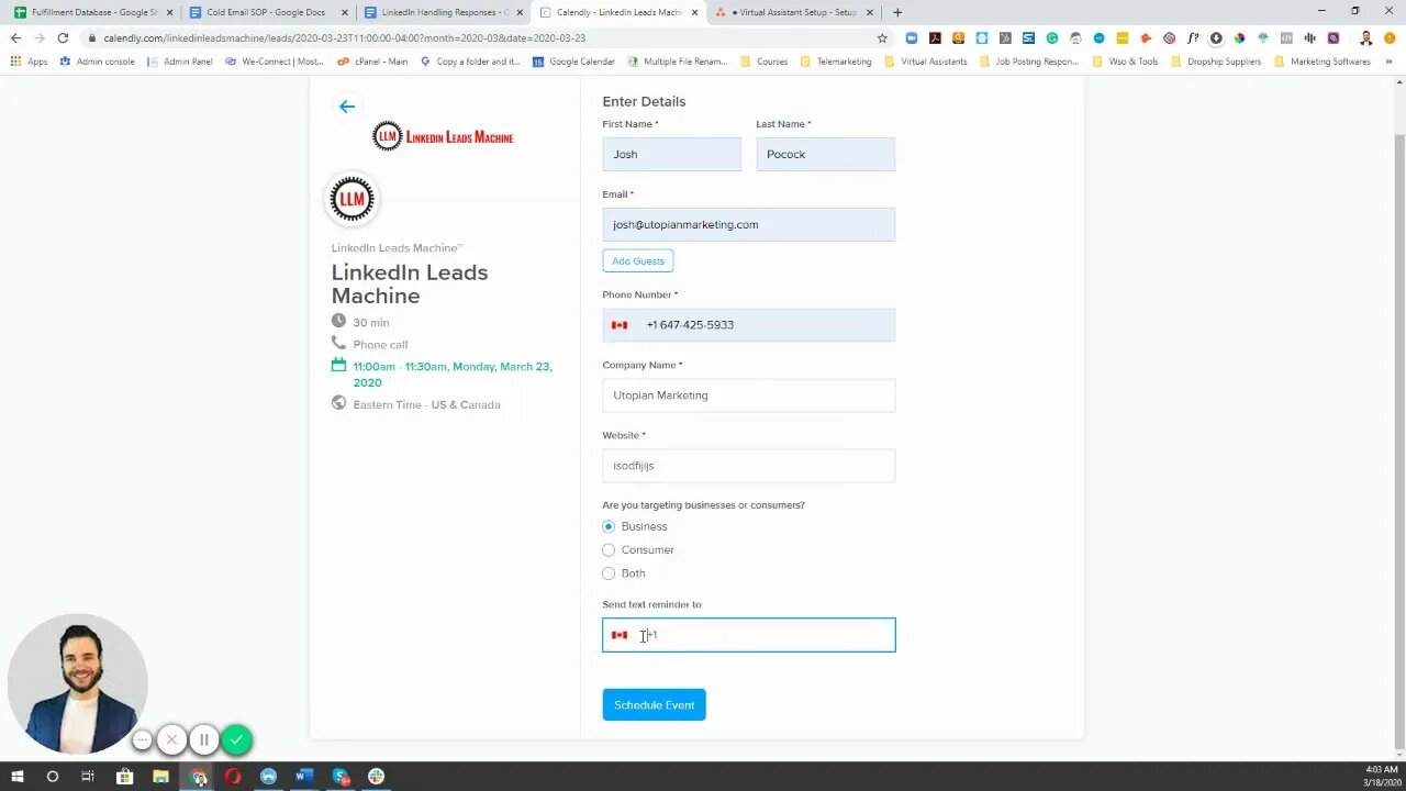 Going over outbound prospecting template responses - LinkedIn, Facebook, Instagram, Etc.