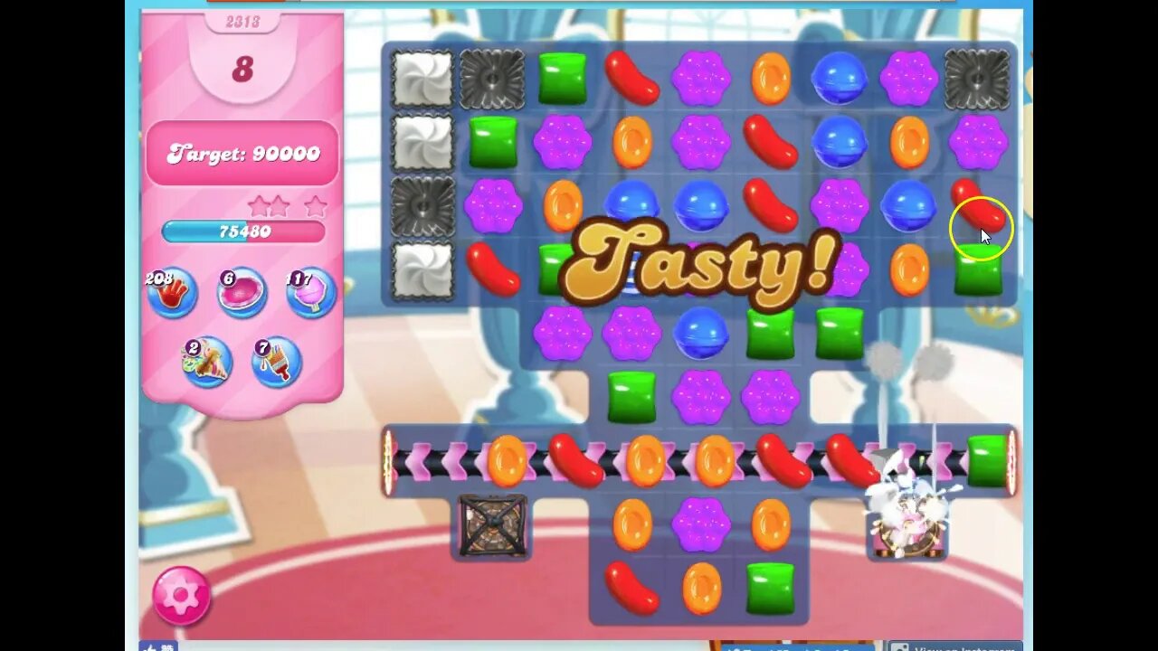 Candy Crush Level 2313 audio Talkthrough, 3 Stars 0 Boosters