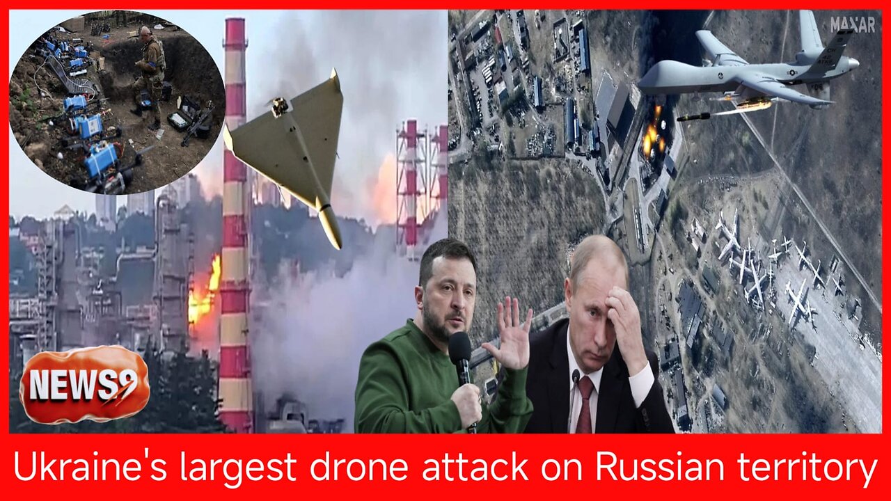 Ukraine's biggest drone attack on Russian territory - more than 100 drones attack Russian territory