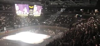 Fans turn out for first hockey game at Dollar Loan Center arena