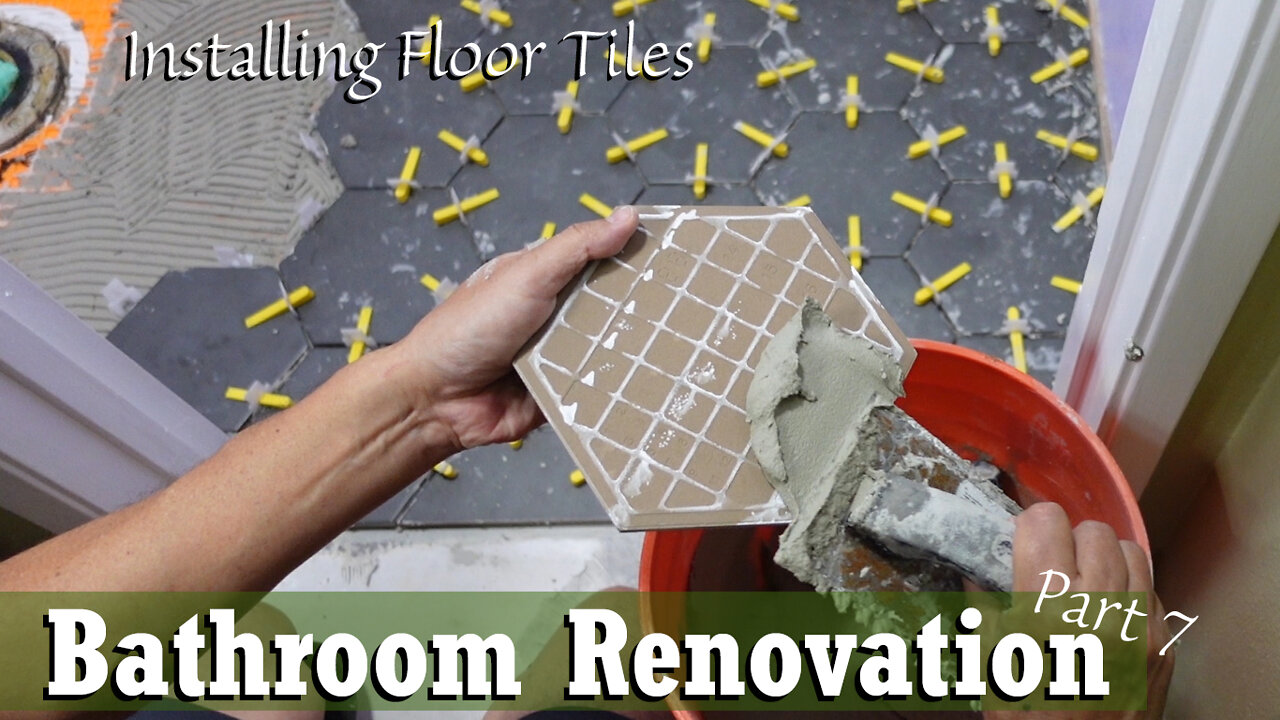 Bathroom Renovation Part 7 | Install Bathroom Floor Tiles