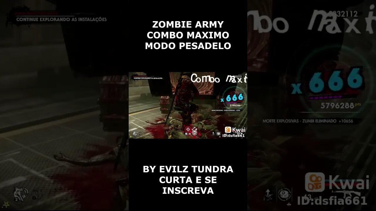 ZOMBIE ARMY COMBO MAXIMO MODO PESADELO #shorts