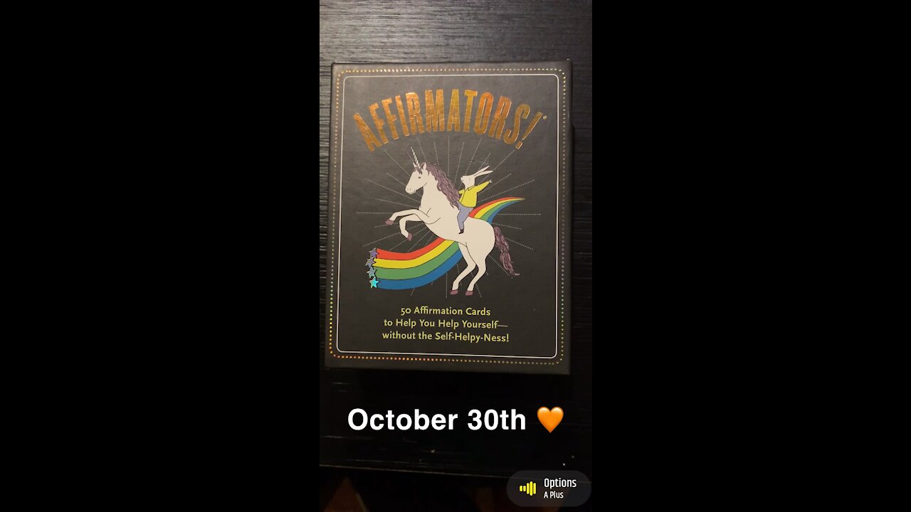 October 30th oracle card: options