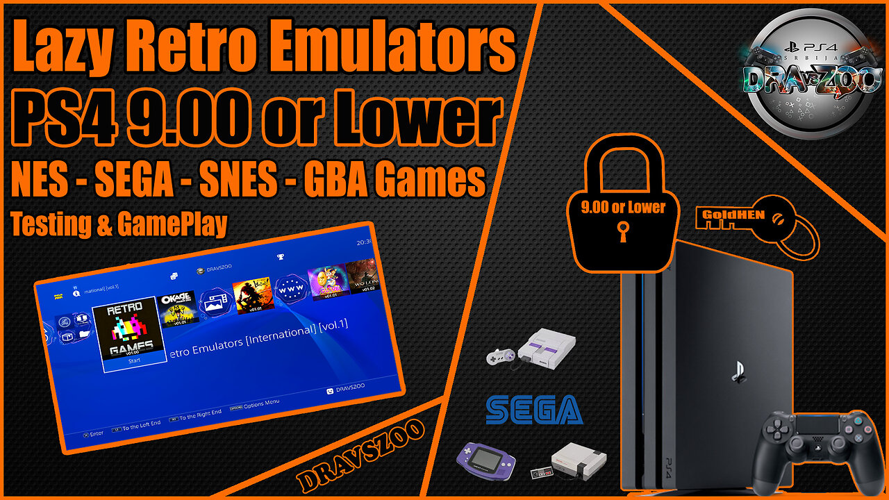 PS4 Lazy Retro Emulators by Vika for PS4 9.00 or Lower | NES/SEGA/SNES/GBA | Testing & How to Use