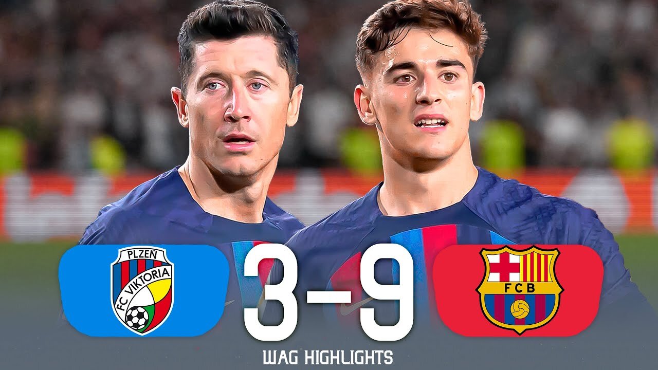 VIKTORIA PLZEN vs BARCELONA ● All Goals & Extended Highlights