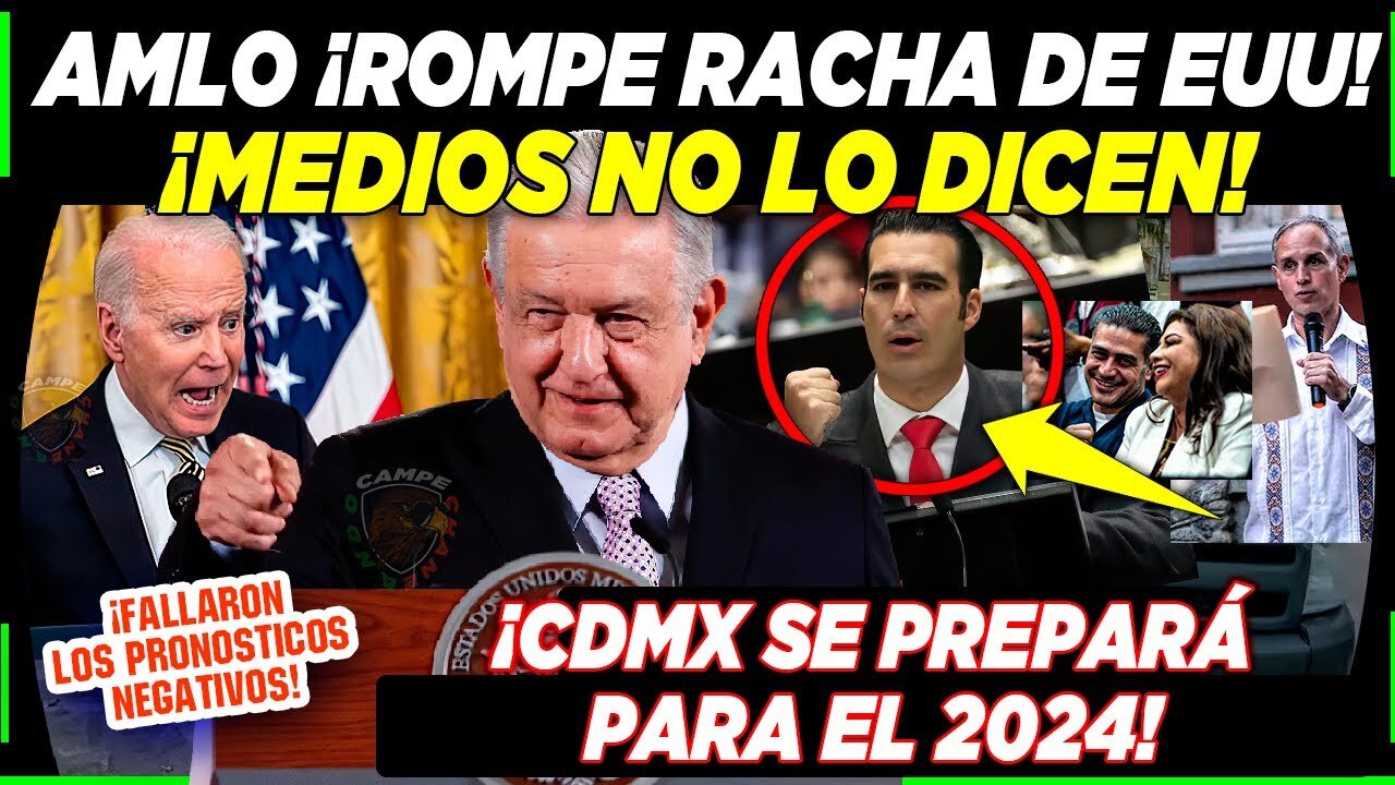 AMLO ¡LOGRÁ TUMBAR RACHA DE EEUU! BIDEN SORPRENDIDO, CDMX TORRUCO, CLARA, GATELL, HARFUCH