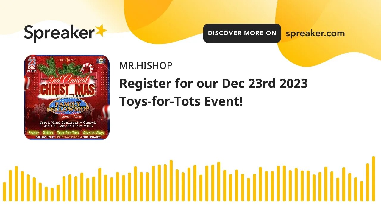 Register for our Dec 23rd 2023 Toys-for-Tots Event!