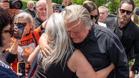 Supporters Show Up To Support Bannon As He Reports to Prison