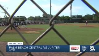 Palm Beach Central baseball with first round upset