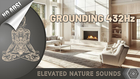 Grounding with The Tone Of The Earth 432Hz Pure Tone HQ Sound Of Crackling Fireplace NO ADS