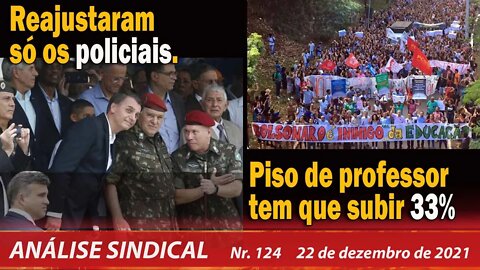 Reajustaram só os policiais. Piso de professor tem que subir 33% - Análise Sindical Nº124 - 22/12/21