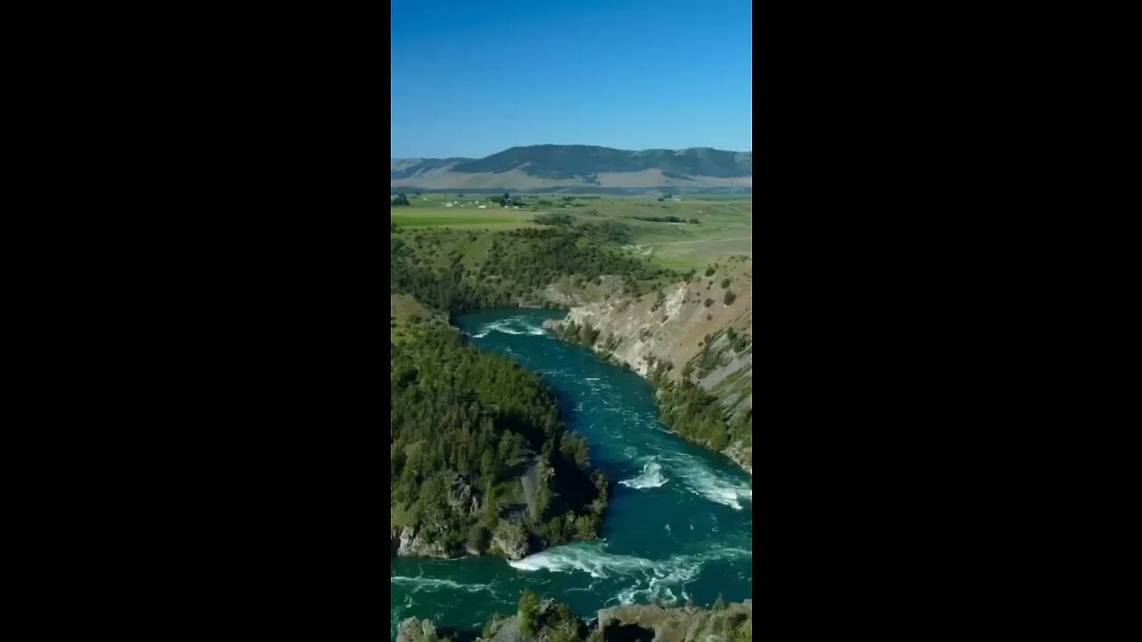 Epic river flowing deep in Montana