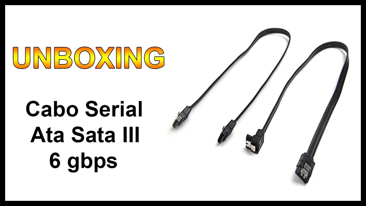 Unboxing - 4 Cabos Serial Ata Sata III 6gbps Gamer Com Trava Universal - (Português BR)