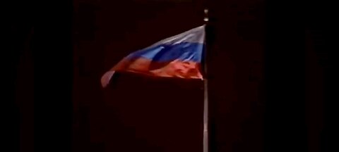Russia Flag is replaced by Soviet Union Flag in Red Square in Moscow
