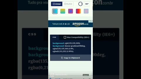 gradientcss.io gerador de gradiente CSS para o seu projeto | #shorts