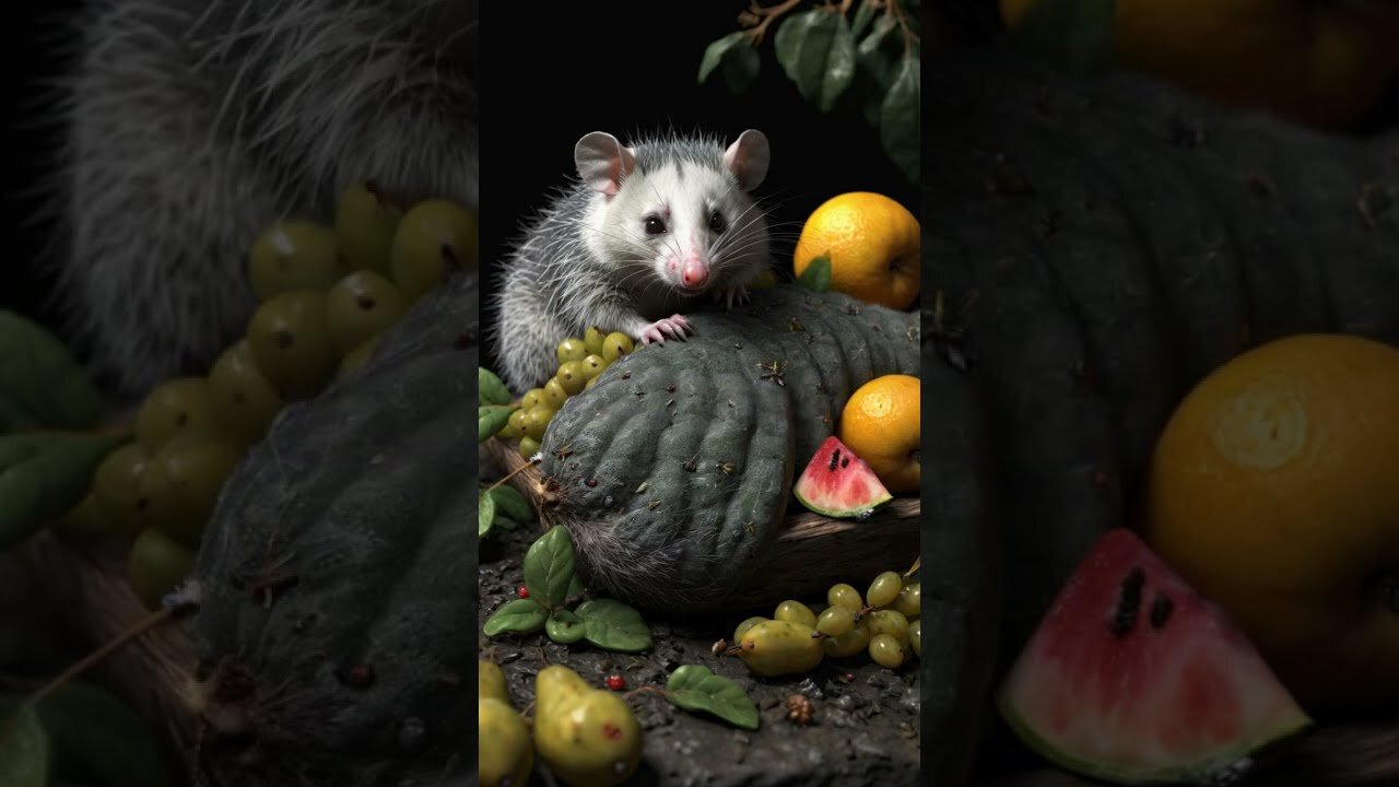 🐭 Opossum: The Nighttime Trash Panda 🐭 #opossum #marsupial #wildlife #nocturnal #ecosystem #possum