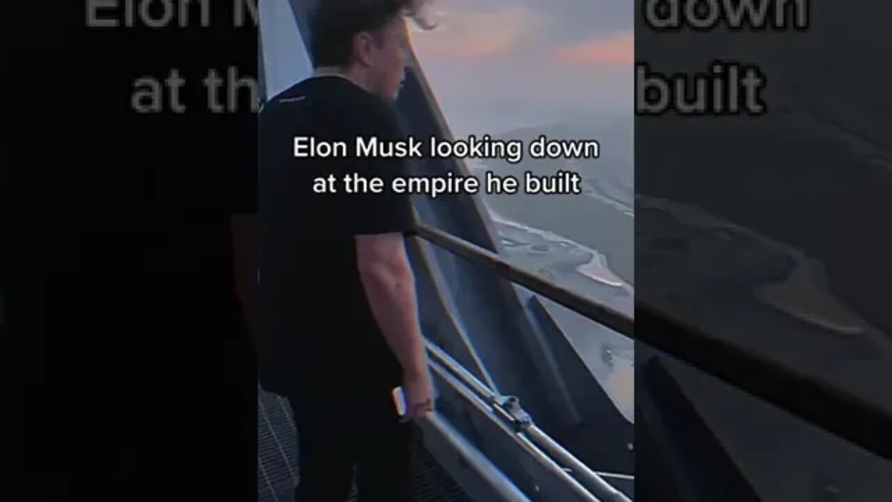 Elon Musk looks down from his empire