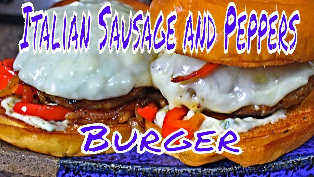 Italian Sausage and Peppers Burger ( Steelmadeusa )