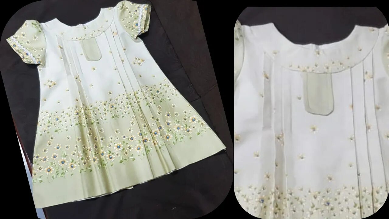 Stylish pintex top cutting and stitching for baby girls