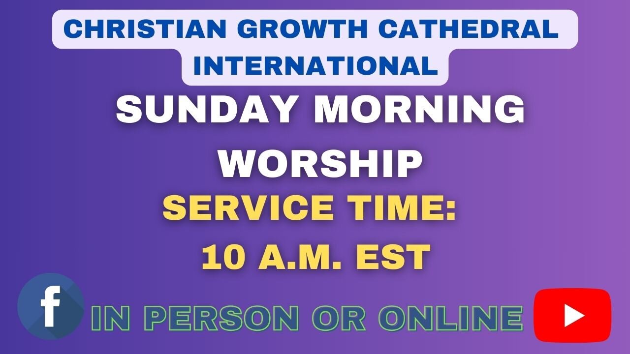 C.G.C. Sunday Morning Service (November 3rd 2024)