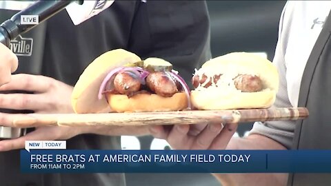 It's Bratsgiving! Get a free brat outside American Family Field Monday courtesy of Johnsonville