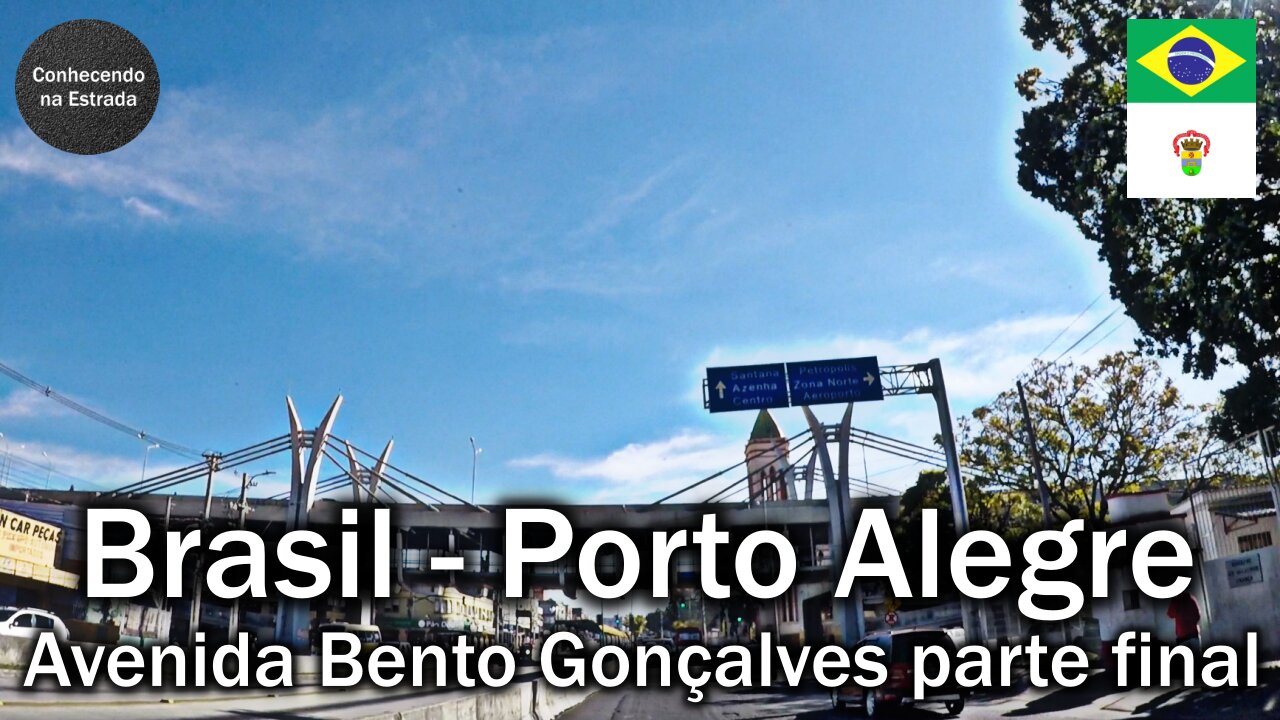 🚗 🌞 Dirigindo por Porto Alegre, avenida Bento Gonçalves, parte final.