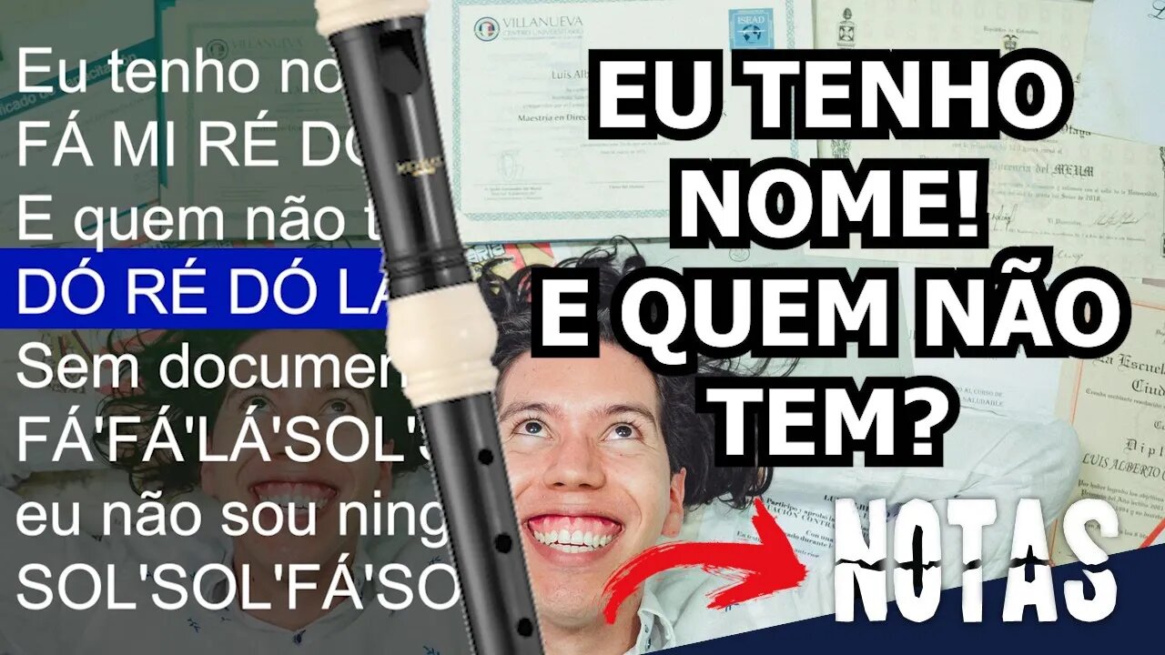 Com certidão de nascimento sou cidadão - Notas para flauta contralto