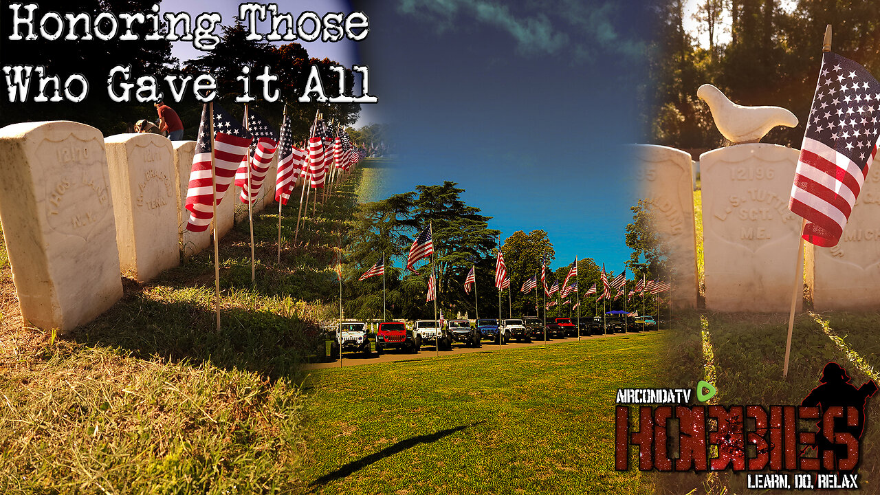 Flags at Andersonville National Cemetery Memorial Day Weekend Jeep Ride